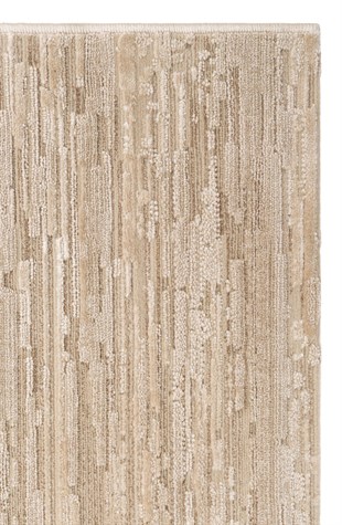 RIVERA RVR 01 BEIGE  Modern ve Klasik Desenli Yüksek Alçak Çift Boyutlu Dokumaya Sahip Yumuşak Tuşeli Makine Halısı