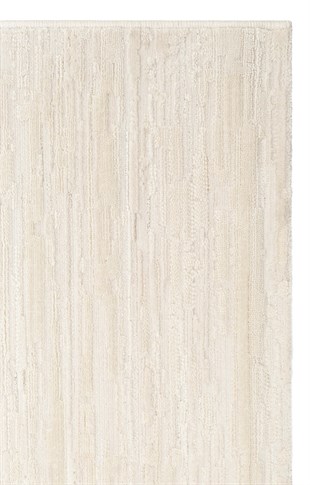 RIVERA RVR 01 WHITE  Modern ve Klasik Desenli Yüksek Alçak Çift Boyutlu Dokumaya Sahip Yumuşak Tuşeli Makine Halısı