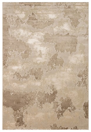 RIVERA RVR 03 BEIGE  Modern ve Klasik Desenli Yüksek Alçak Çift Boyutlu Dokumaya Sahip Yumuşak Tuşeli Makine Halısı