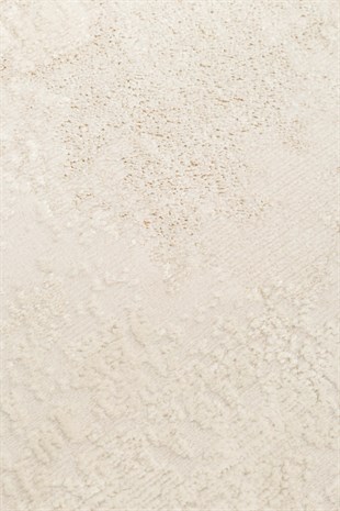 RIVERA RVR 03 WHITE  Modern ve Klasik Desenli Yüksek Alçak Çift Boyutlu Dokumaya Sahip Yumuşak Tuşeli Makine Halısı
