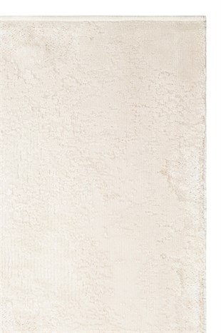 RIVERA RVR 03 WHITE  Modern ve Klasik Desenli Yüksek Alçak Çift Boyutlu Dokumaya Sahip Yumuşak Tuşeli Makine Halısı