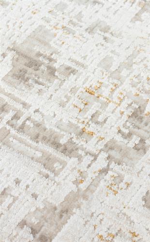 ROMA RM 03 CREAM BEIGE  Viskon ve Polyester ile Üretilen Şık Salon Halısı