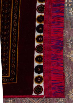 SATEEN AFGHAN SFG 01 RED  Yıkanabilir Afgan Desenli Hav Toz Vermeyen Kaymaz Tabanlı Sık Dokuma Halı