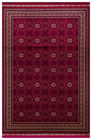 SATEEN AFGHAN SFG 03 RED  Yıkanabilir Afgan Desenli Hav Toz Vermeyen Kaymaz Tabanlı Sık Dokuma Halı