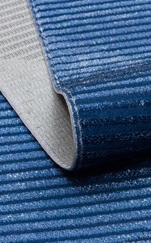 SATEEN DYED ST DYD 01 NAVY  Hav Toz Vermez Yıkanabilir Kaymaz İnce Dokuma Modern Halı 