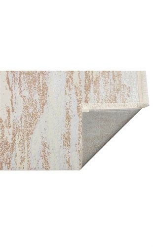 SATEEN ST 01 CREAM BEIGE XW  Hav Toz Vermez Yıkanabilir Kaymaz İnce Dokuma Modern Halı