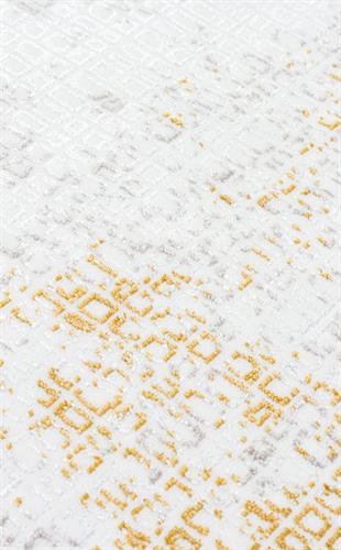SATEEN ST 108 CREAM GOLD  Yıkanabilir Kaymaz Tabanlı Hav Vermez Sık Dokuma Modern Halı