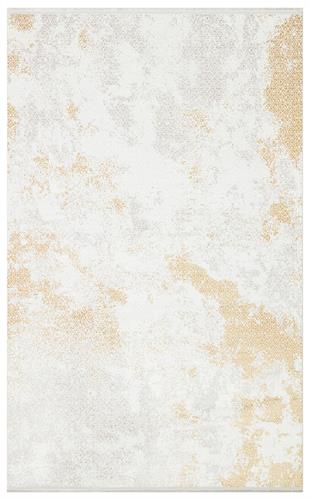 SATEEN ST 108 CREAM GOLD  Yıkanabilir Kaymaz Tabanlı Hav Vermez Sık Dokuma Modern Halı