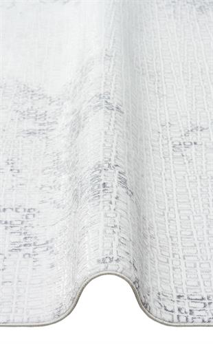 SATEEN ST 108 CREAM GREY  Yıkanabilir Kaymaz Tabanlı Hav Vermez Sık Dokuma Modern Halı