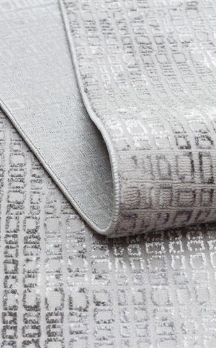 SATEEN ST 108 D.GREY  Yıkanabilir Kaymaz Tabanlı Hav Vermez Sık Dokuma Modern Halı