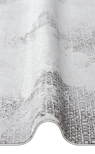SATEEN ST 108 D.GREY  Yıkanabilir Kaymaz Tabanlı Hav Vermez Sık Dokuma Modern Halı