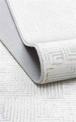 SATEEN ST 109 CREAM BEIGE  Yıkanabilir Kaymaz Tabanlı Hav Vermez Sık Dokuma Modern Halı