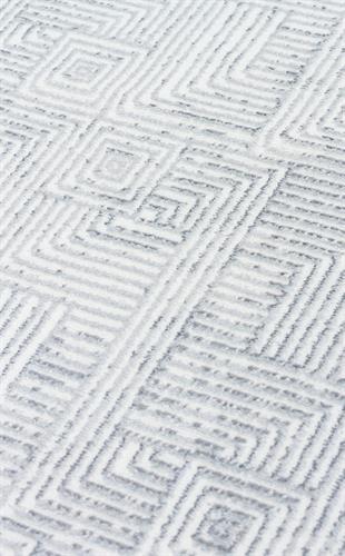 SATEEN ST 109 CREAM GREY  Yıkanabilir Kaymaz Tabanlı Hav Vermez Sık Dokuma Modern Halı