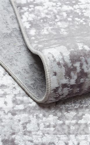 SATEEN ST 112 GREY  Yıkanabilir Kaymaz Tabanlı Hav Vermez Sık Dokuma Modern Halı