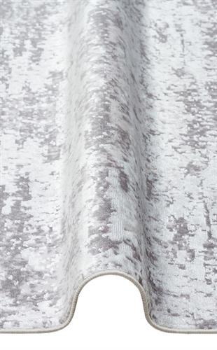 SATEEN ST 112 GREY  Yıkanabilir Kaymaz Tabanlı Hav Vermez Sık Dokuma Modern Halı