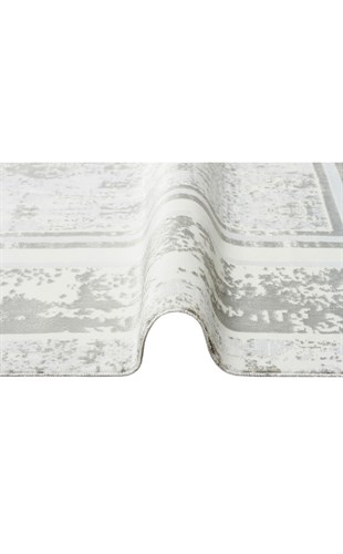 SATEEN ST 17 SILVER XW  Hav Toz Vermez Yıkanabilir Kaymaz İnce Dokuma Modern Halı
