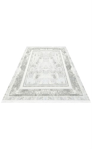 SATEEN ST 17 SILVER XW  Hav Toz Vermez Yıkanabilir Kaymaz İnce Dokuma Modern Halı