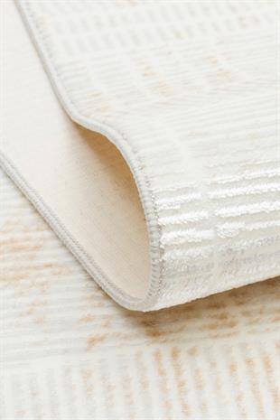 SATEEN ST 23 CREAM XW  Hav Toz Vermez Yıkanabilir Kaymaz İnce Dokuma Modern Halı 
