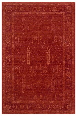 SHIRAZ SHR 03 RED  Vintage Eskitme Desenli Modern Yumuşak Dokulu Makine Halısı