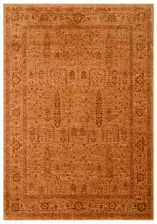 SHIRAZ SHR 03 TERRA  Vintage Eskitme Desenli Modern Yumuşak Dokulu Makine Halısı