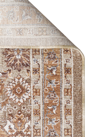 SOFIA SOF 01 CREAM GOLD Renkli El Dokuma Uşak Halı Desenlerine Sahip Makine Halısı