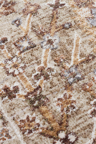 SOFIA SOF 01 CREAM GOLD Renkli El Dokuma Uşak Halı Desenlerine Sahip Makine Halısı