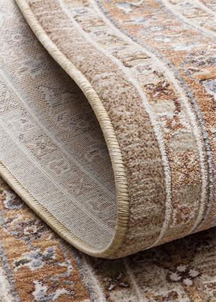 SOFIA SOF 01 CREAM GOLD Renkli El Dokuma Uşak Halı Desenlerine Sahip Makine Halısı