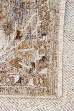 SOFIA SOF 02 CREAM GOLD Renkli El Dokuma Uşak Halı Desenlerine Sahip Makine Halısı