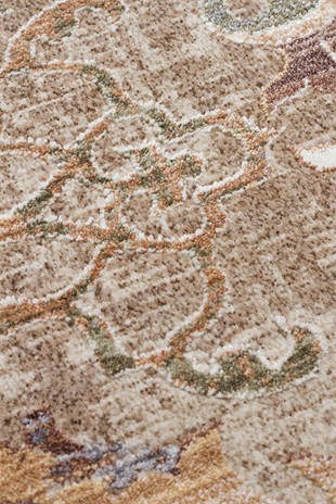 SOFIA SOF 02 CREAM GOLD Renkli El Dokuma Uşak Halı Desenlerine Sahip Makine Halısı