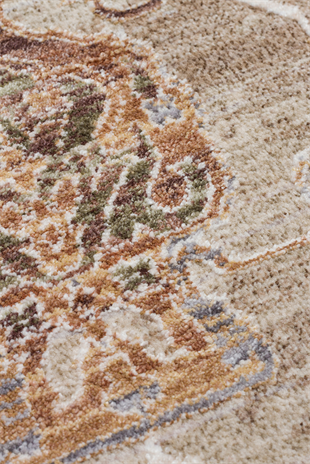 SOFIA SOF 05 CREAM GOLD Renkli El Dokuma Uşak Halı Desenlerine Sahip Makine Halısı