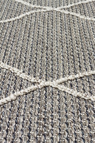 SOHO SH 02 GREY  Hav Toz Vermez Hasır Dokuma Modern Makine Halısı