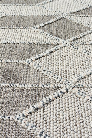 SOHO SH 03 GREY  Hav Toz Vermez Hasır Dokuma Modern Makine Halısı