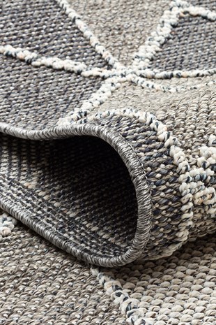 SOHO SH 03 GREY  Hav Toz Vermez Hasır Dokuma Modern Makine Halısı