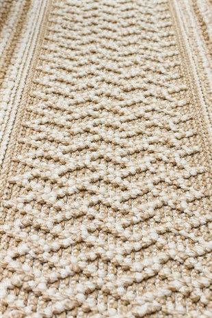 SOHO SH 05 BEIGE  Hav Toz Vermez Hasır Dokuma Modern Makine Halısı