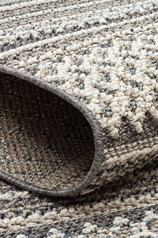 SOHO SH 05 IVORY GREY  Hav Toz Vermez Hasır Dokuma Modern Makine Halısı