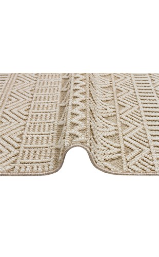 SOHO SH 14 BEIGE  Hav Toz Vermez Hasır Dokuma Modern Makine Halısı