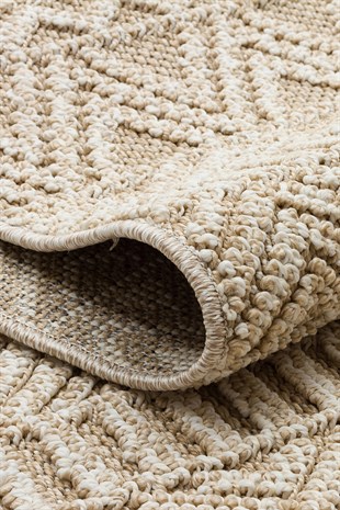 SOHO SH 14 BEIGE  Hav Toz Vermez Hasır Dokuma Modern Makine Halısı