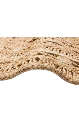 SOLO CA-106 DHURRIE XW  Yuvarlak veya Oval El Dokuma Naturel Jüt Hasır Halı