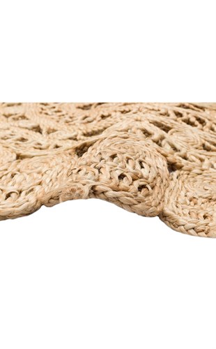 SOLO CA-108 NATURAL XW  Yuvarlak veya Oval El Dokuma Naturel Jüt Hasır Halı