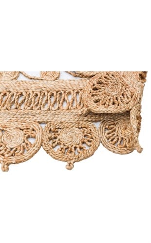 SOLO CA-109 NATURAL XW  Yuvarlak veya Oval El Dokuma Naturel Jüt Hasır Halı