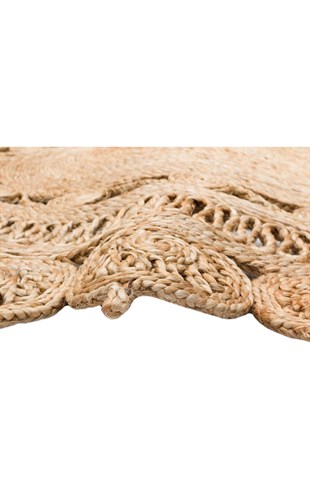 SOLO CA-109 NATURAL XW  Yuvarlak veya Oval El Dokuma Naturel Jüt Hasır Halı