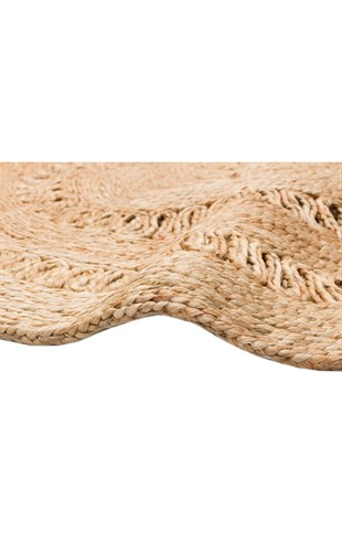 SOLO CA-112 NATURAL XW  Yuvarlak veya Oval El Dokuma Naturel Jüt Hasır Halı