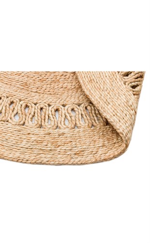 SOLO CA-112 NATURAL XW  Yuvarlak veya Oval El Dokuma Naturel Jüt Hasır Halı