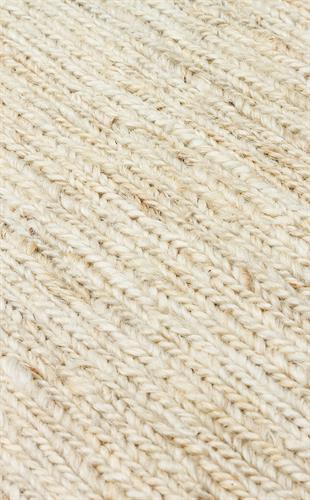 SOUMAK SMK PLAIN IVORY  Soumak Örgülü Naturel Kendir Halı