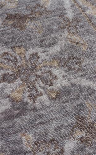TAFTAN TF 07 D. GREY ANTRASIT  Pakistan Overdyed Tarzı Özel Hav Vermeyen ve El Emeği ile Özel Tezgahlarda Üretilen Uşak Halısı