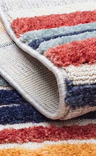 TERAZZO TRZ 02 MULTY  Hav Toz Vermez Yumuşak Dokulu Etnik Örgü Desenlere Sahip Modern İskindinav Halı