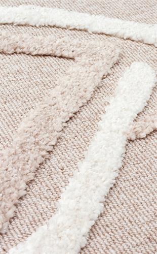 TERAZZO TRZ 03 BEIGE WHITE  Hav Toz Vermez Yumuşak Dokulu Etnik Örgü Desenlere Sahip Modern İskindinav Halı