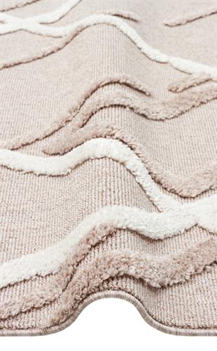 TERAZZO TRZ 03 BEIGE WHITE  Hav Toz Vermez Yumuşak Dokulu Etnik Örgü Desenlere Sahip Modern İskindinav Halı