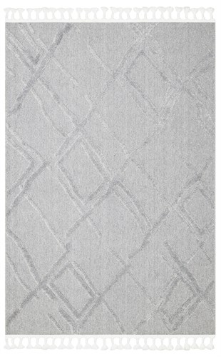 TERAZZO TRZ 03 GREY  Hav Toz Vermez Yumuşak Dokulu Etnik Örgü Desenlere Sahip Modern İskindinav Halı