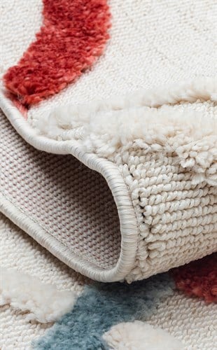 TERAZZO TRZ 03 MULTY  Hav Toz Vermez Yumuşak Dokulu Etnik Örgü Desenlere Sahip Modern İskindinav Halı